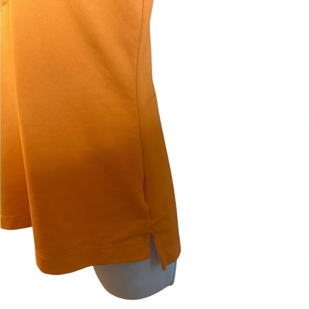 Nike Golf Performance Polo Shirt Size Medium Orange Short Sleeve Half Button Up